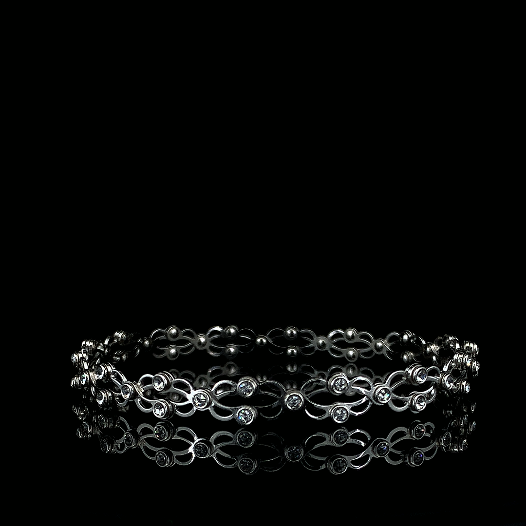 925 sterling silver 2in 1 ring cum bracelet for ladies