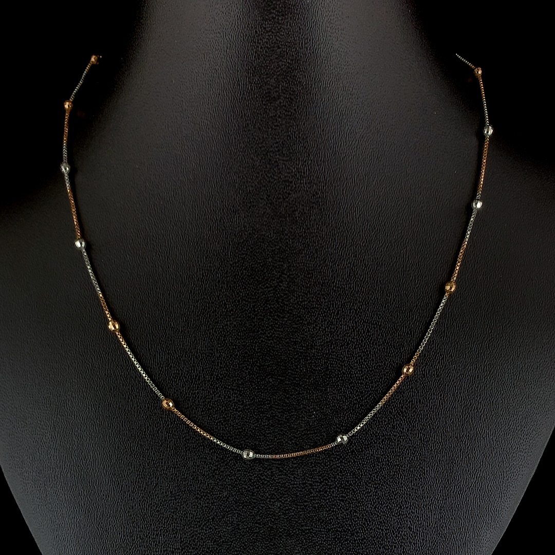 Women Long Diamond Cut Beaded Italian Made Necklace