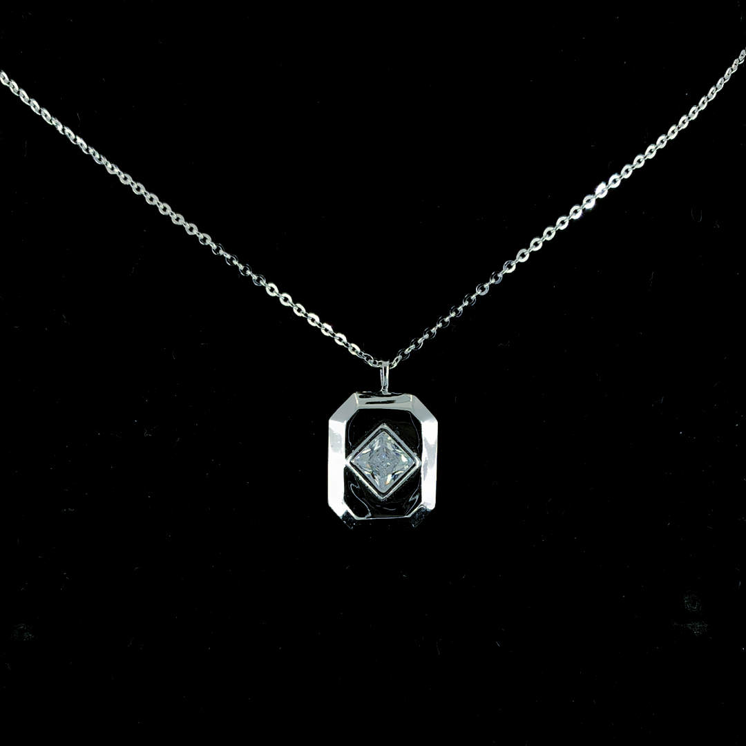 Elegant Round Diamond Pendant in Silver for Women | Selia & Co