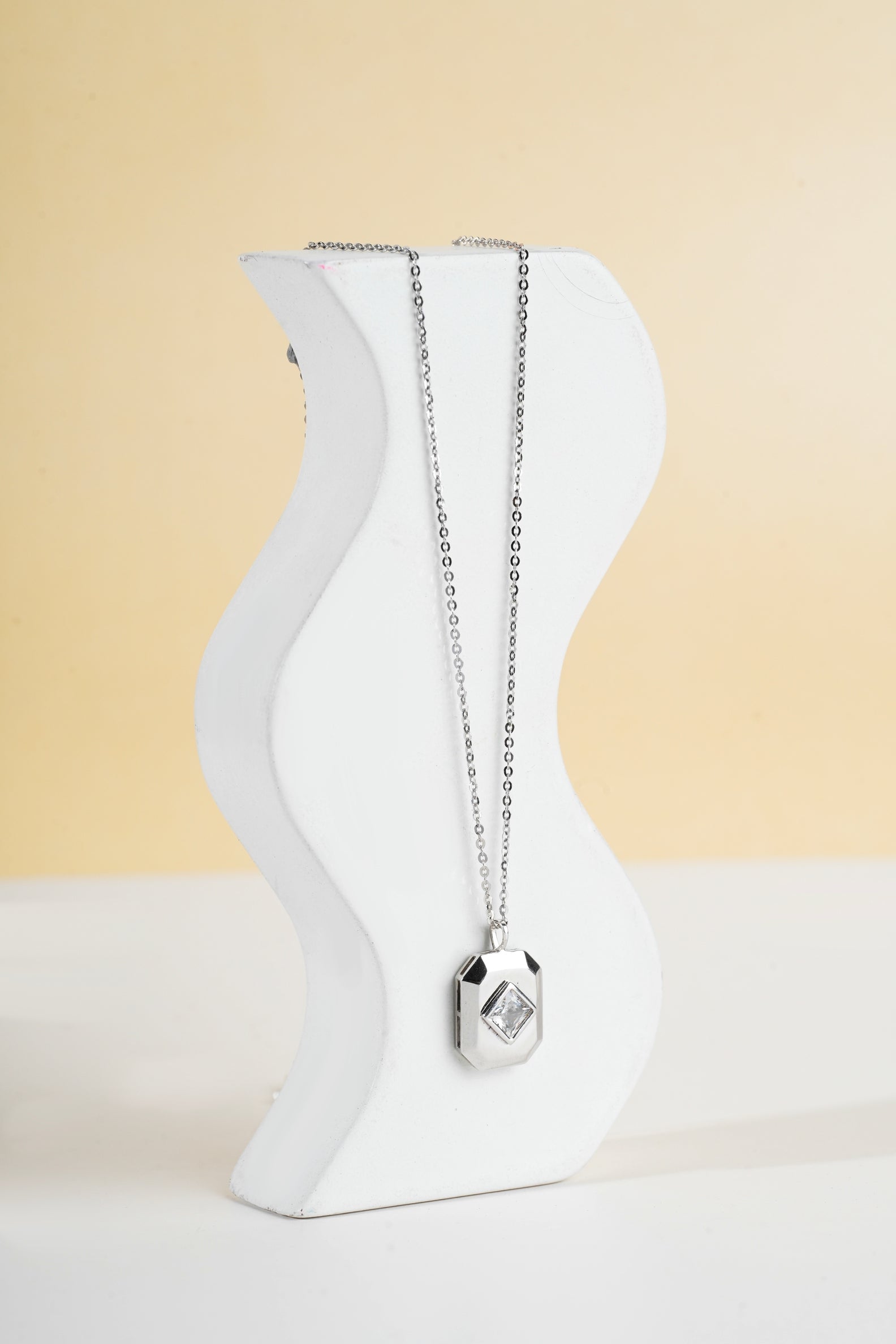 Elegant Round Diamond Pendant in Silver for Women | Selia & Co