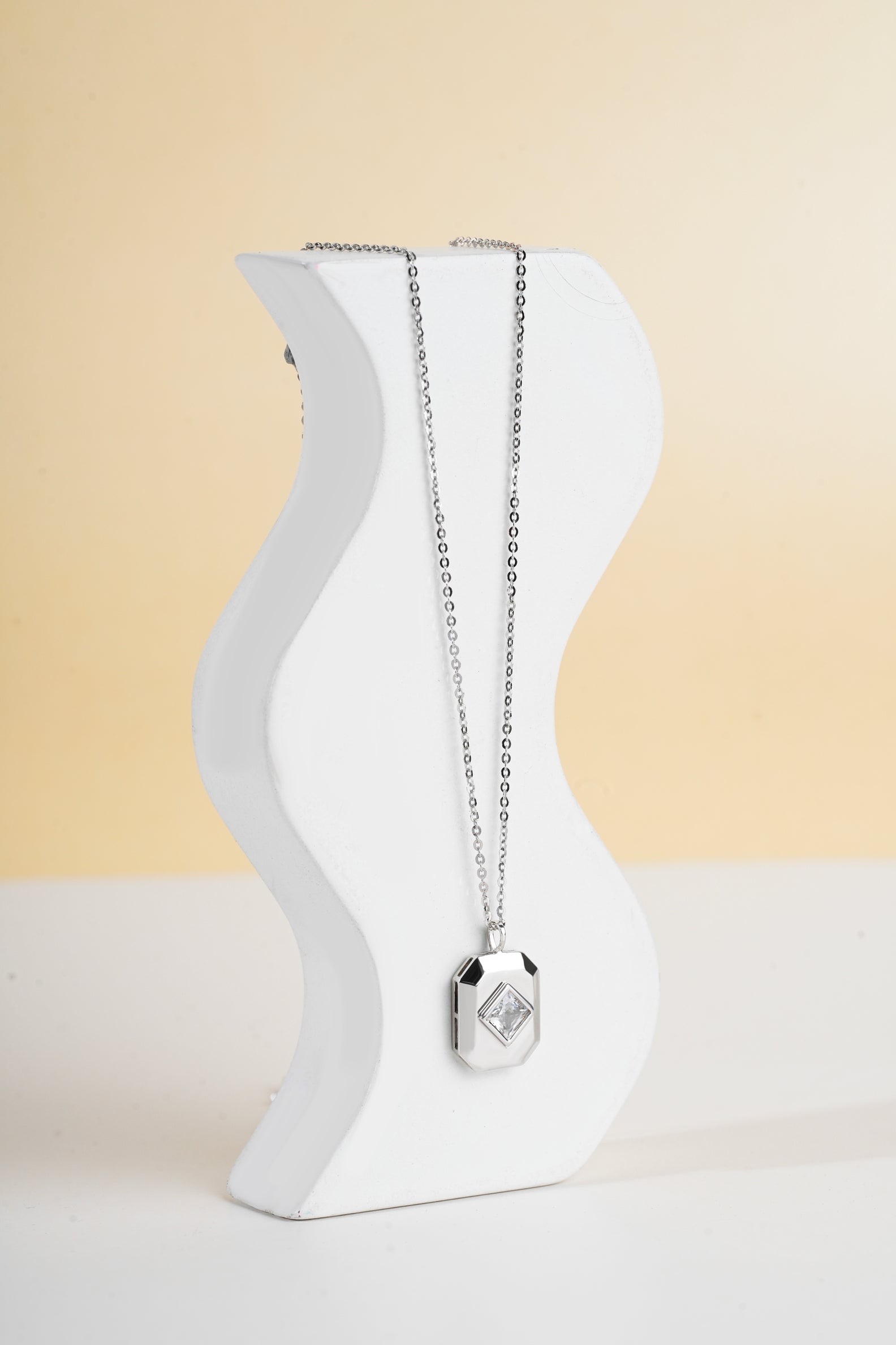 Elegant Round Diamond Pendant in Silver for Women | Selia & Co
