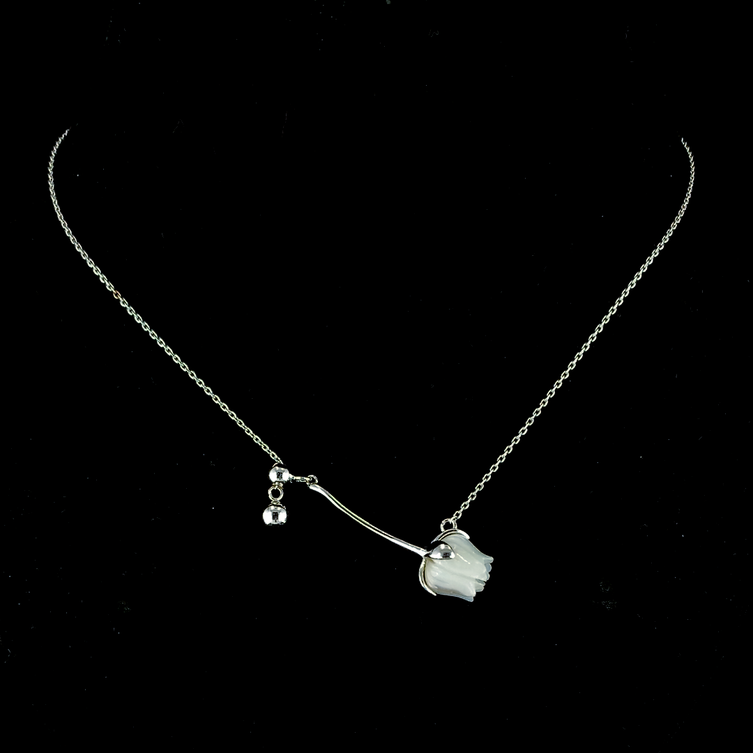 Elegant Silver Lotus Flower Pendant for Women | Selia & Co