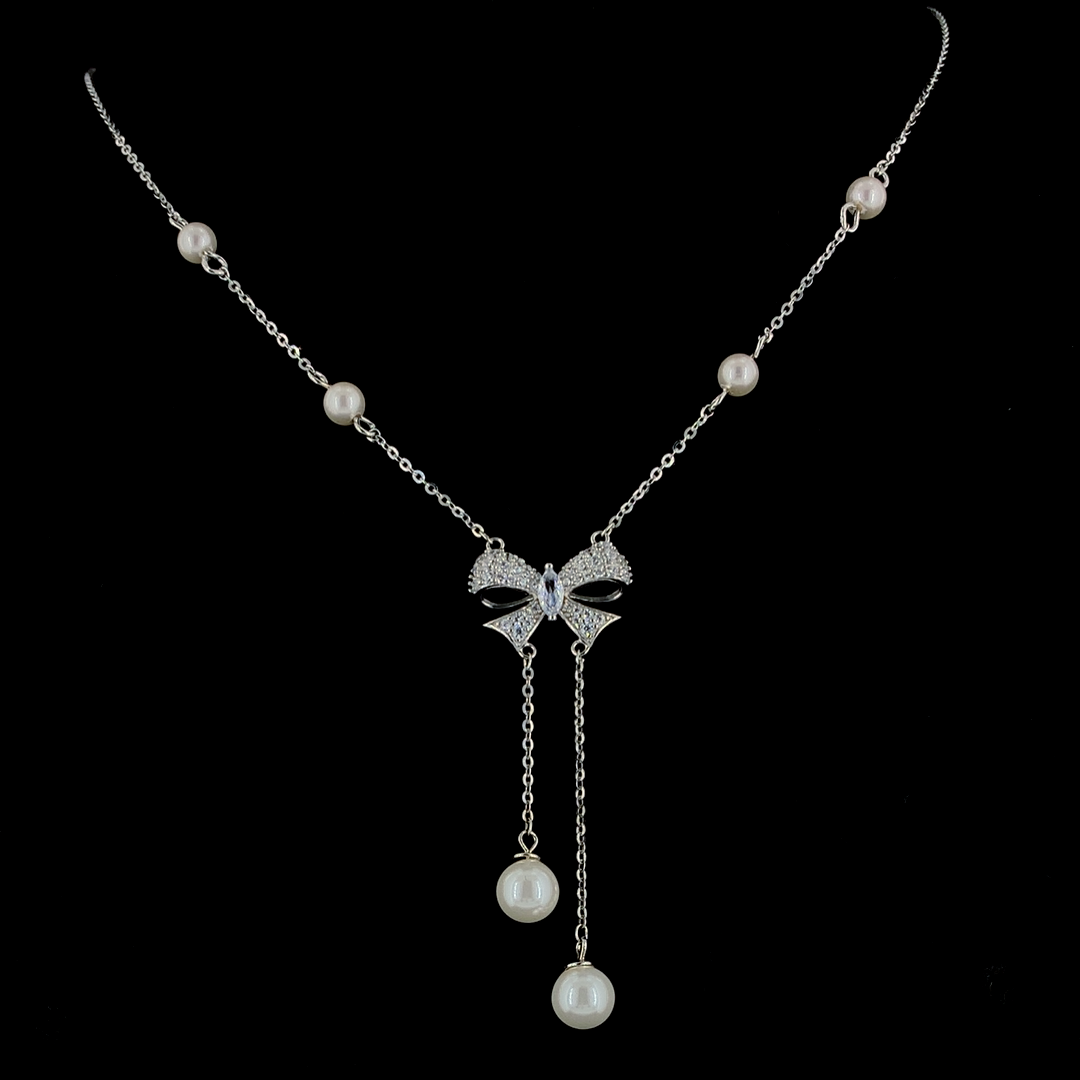 Pearl Drop Sterling Silver Pendant by Selia & Co