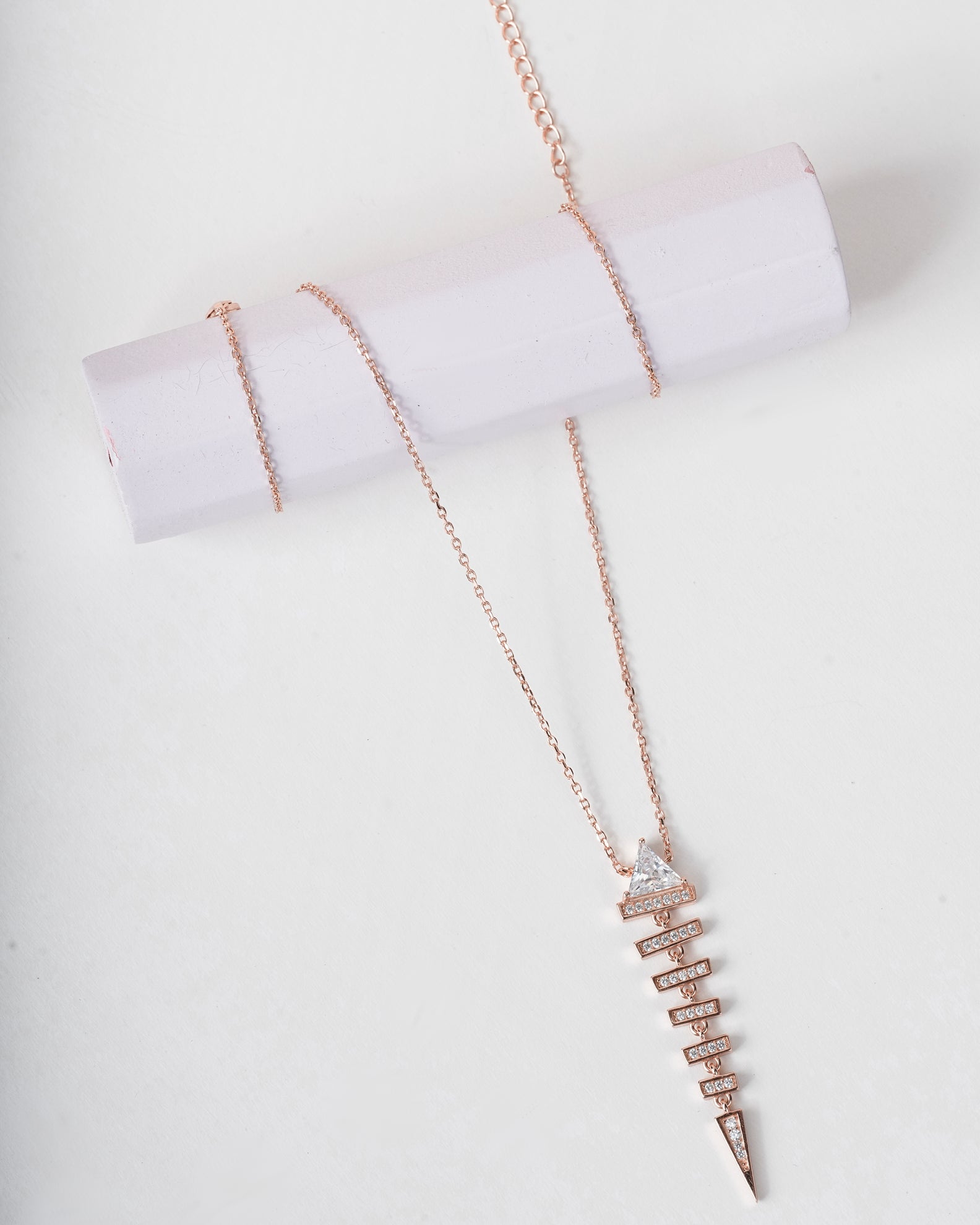 Elegant Stripe Falls Diamond Pendant Necklace for Women by Selia & Co