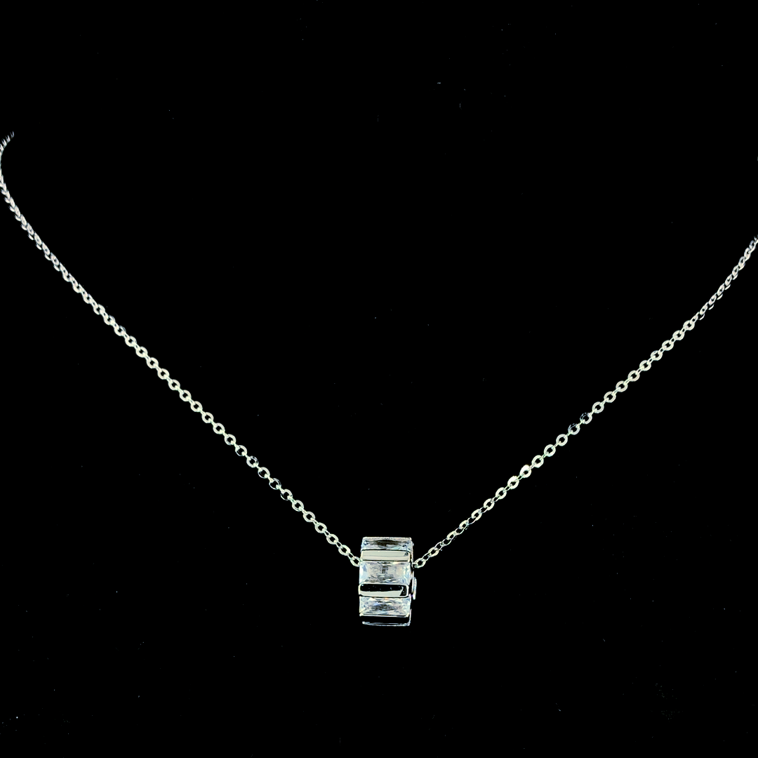 Eternal Circle Silver Ring Pendant Necklace by Selia & Co