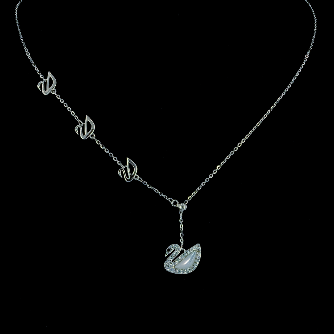 Serenity Swan Design 925 Sterling Silver Pendant - Selia & Co