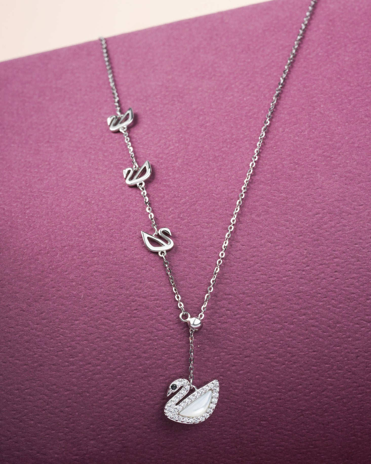 Serenity Swan Design 925 Sterling Silver Pendant - Selia & Co