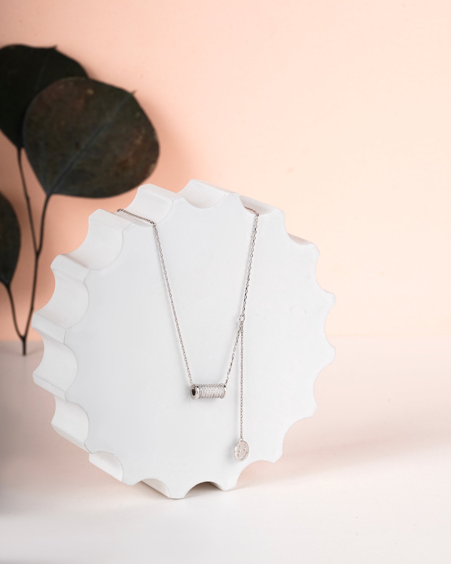 Selia & Co PETIT PAVE Mini Tube Silver Necklace