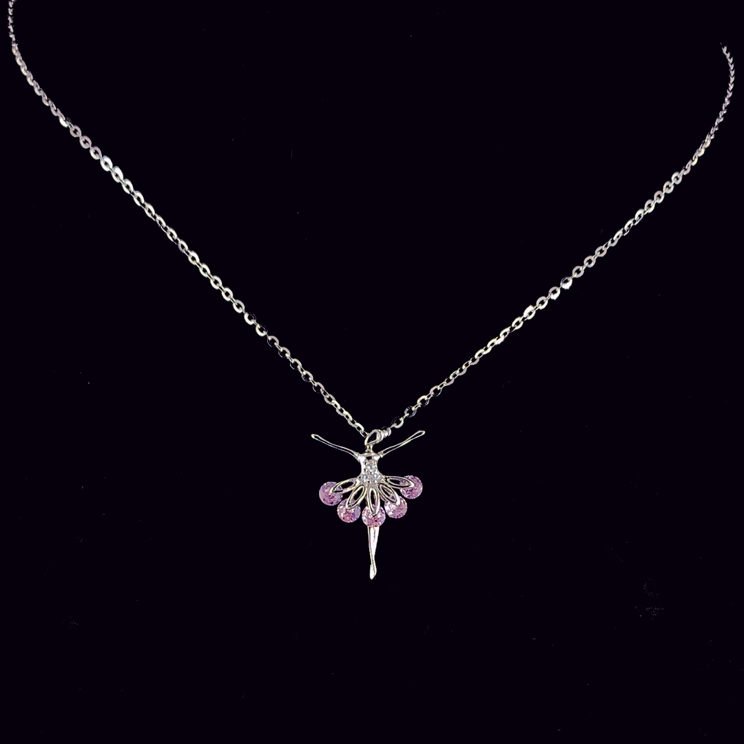 Dancing Doll Sterling Silver Pendant Chain - Selia & Co.