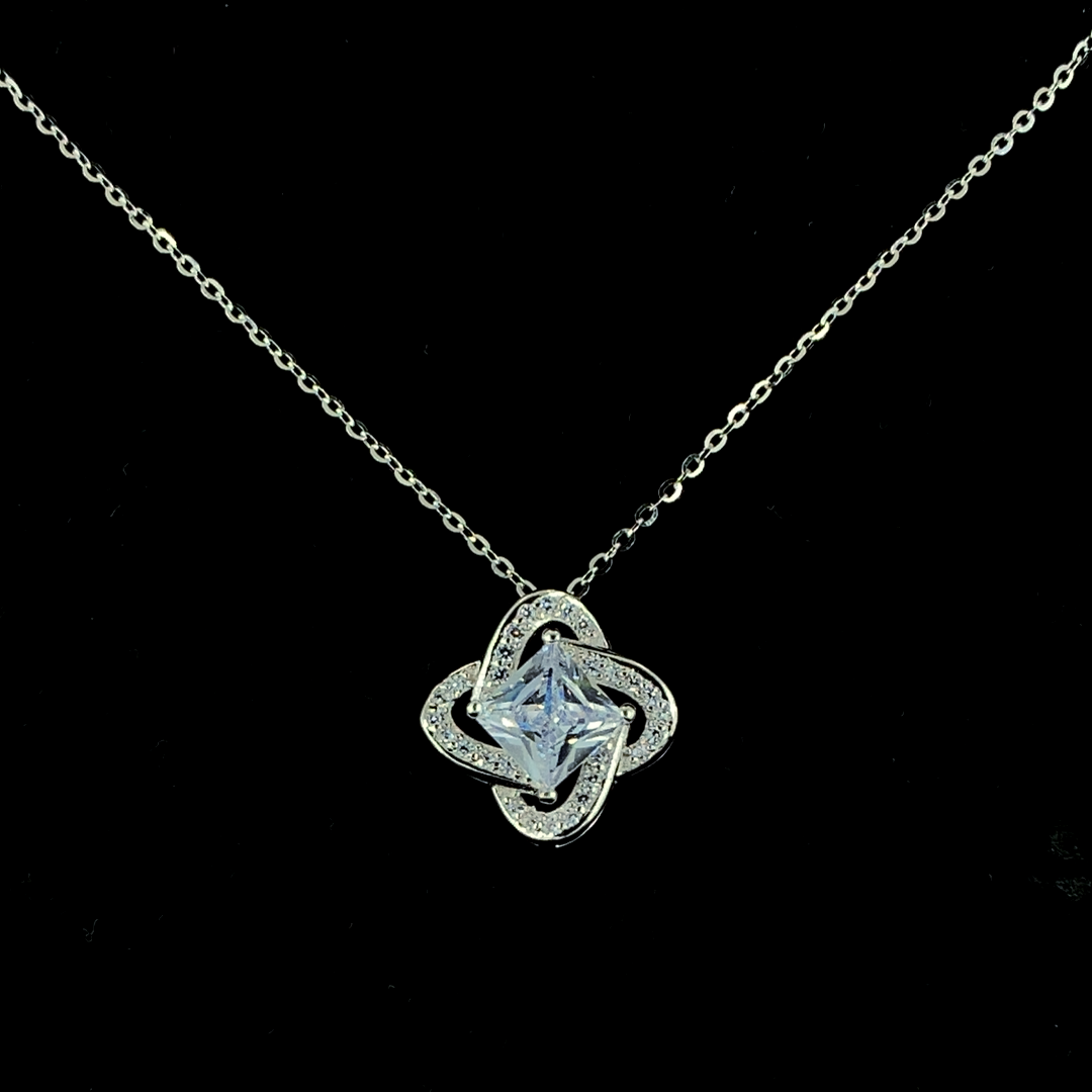Selia & Co Faux Diamond Pendant Necklace - Elegant Simplicity