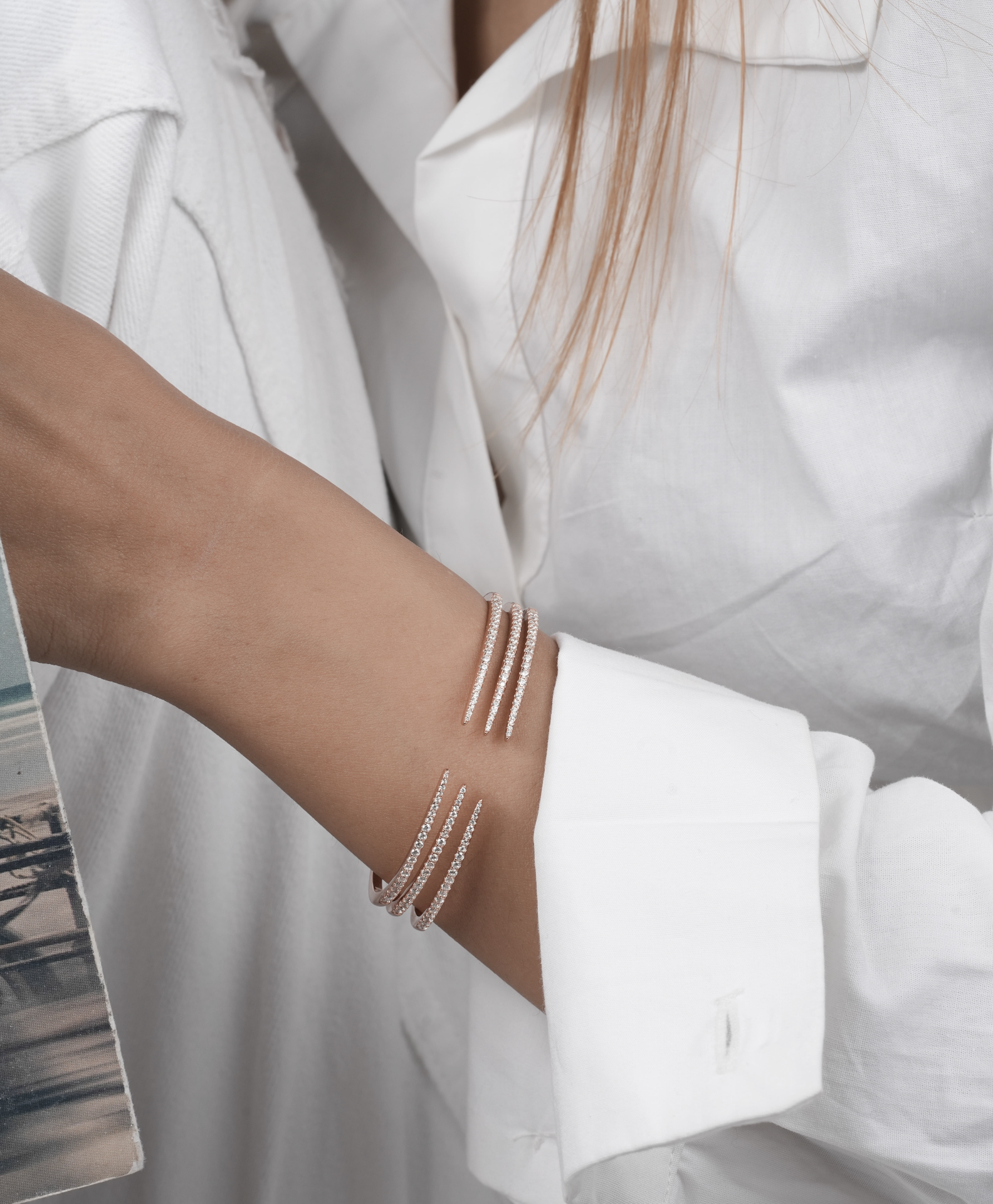 Women belt buckle baguette Bracelet