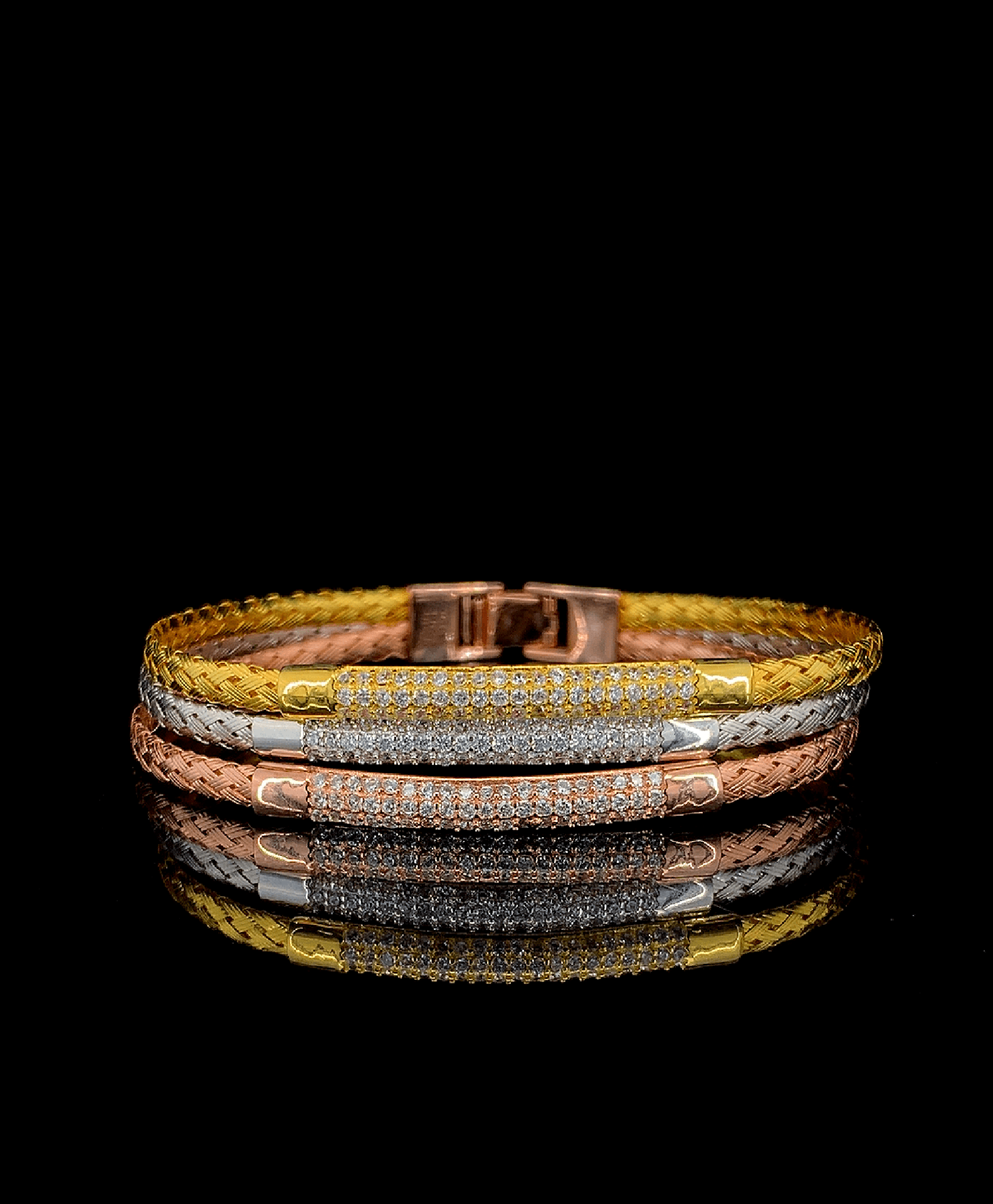 Women Gold-Toned & Silver-Toned Embellished Bracelet