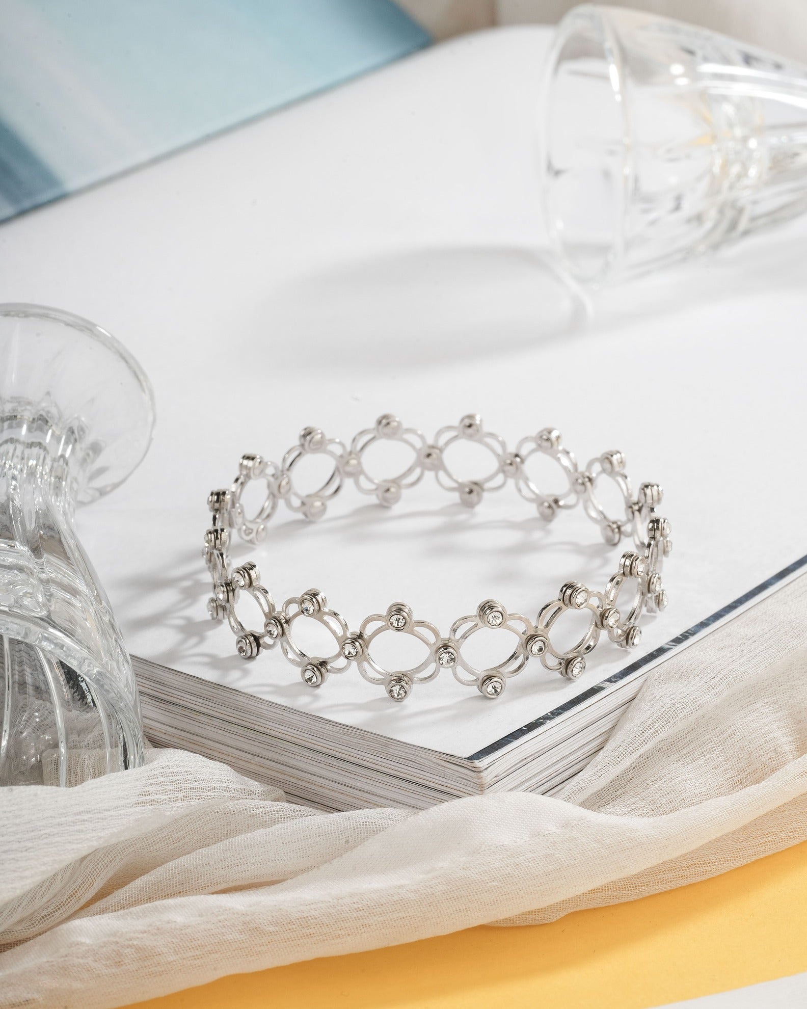 925 sterling silver 2in 1 ring cum bracelet for ladies