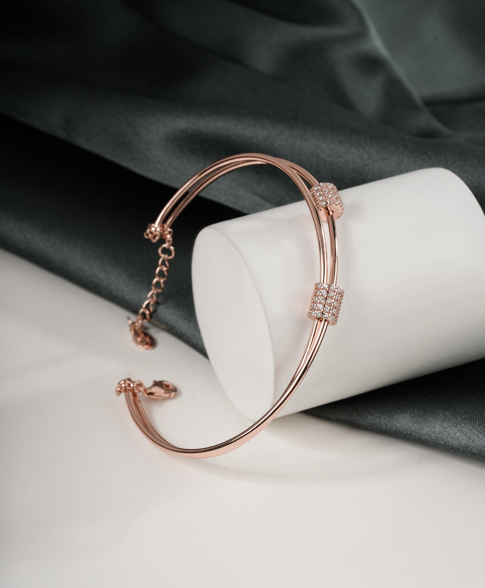 Women Sterling Silver Golden Color Bracelet