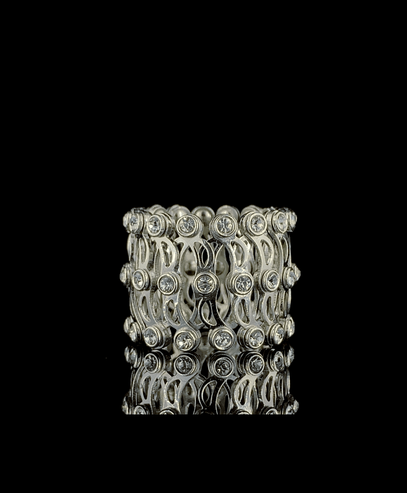 925 sterling silver 2in 1 ring cum bracelet for ladies