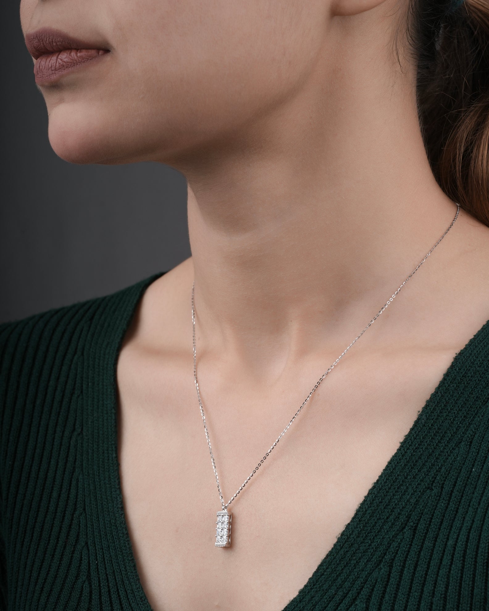 Sterling Silver Luminary Pendant with Box Chain for Women | Selia & Co